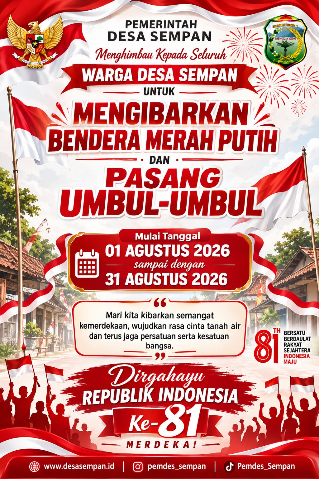 IMBAUAN KEPADA SELURUH MASYARAKAT DESA SEMPAN