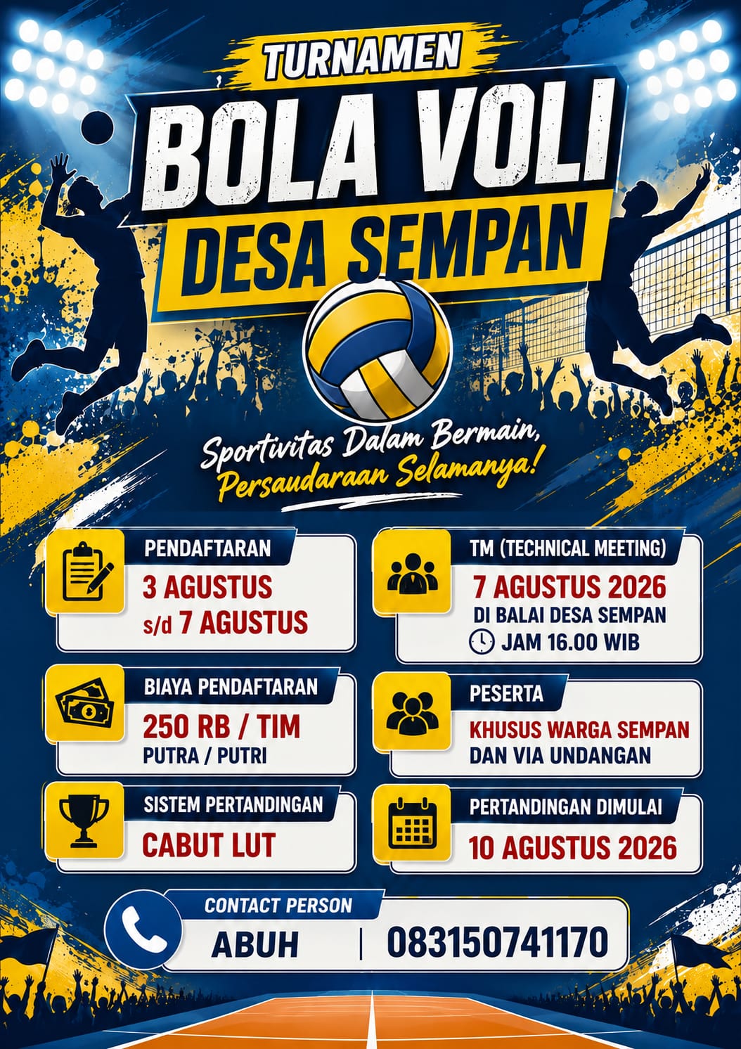 TURNAMEN BOLA VOLI DESA SEMPAN