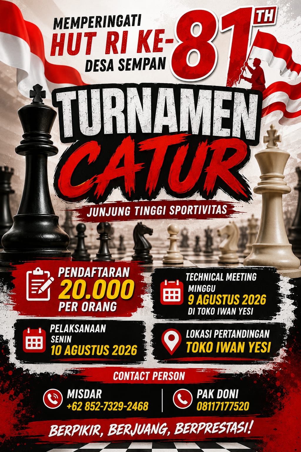 TURNAMEN CATUR HUT RI KE-81 DESA SEMPAN