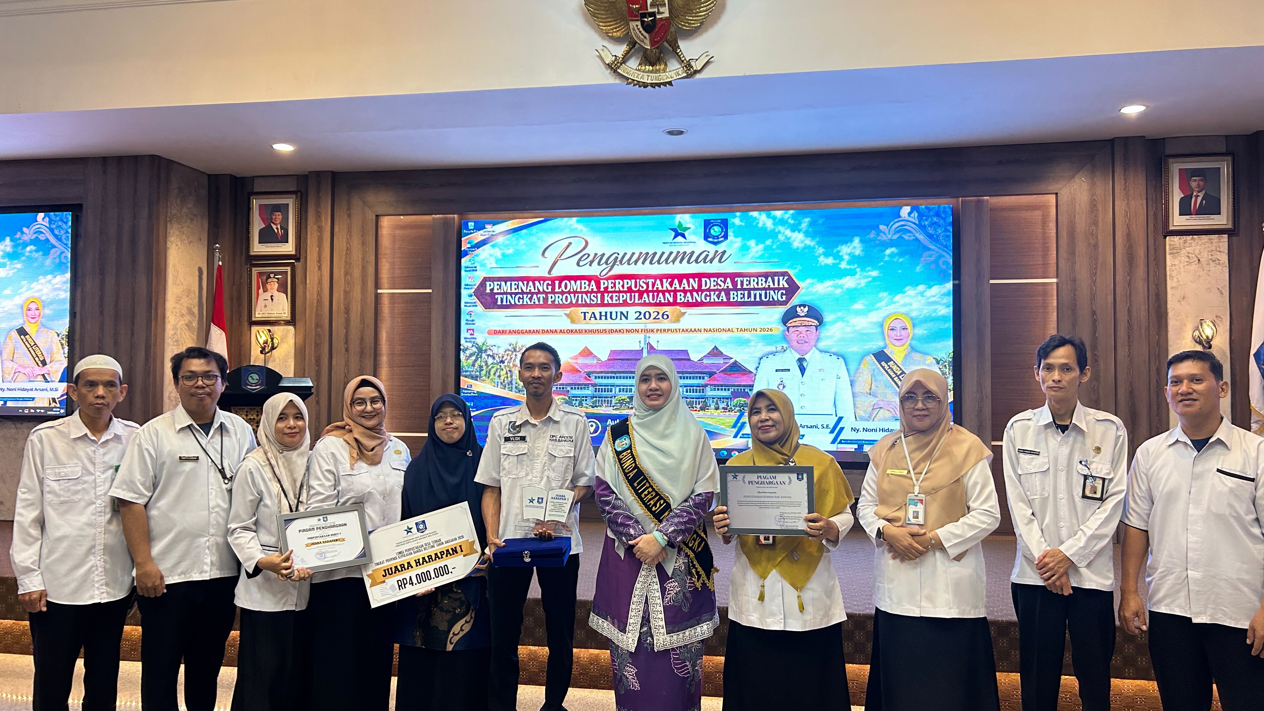Perpustakaan Bukit 7 Desa Sempan Meraih Juara Harapan 1 di Tingkat Provinsi Kepulauan Bangka Belitung
