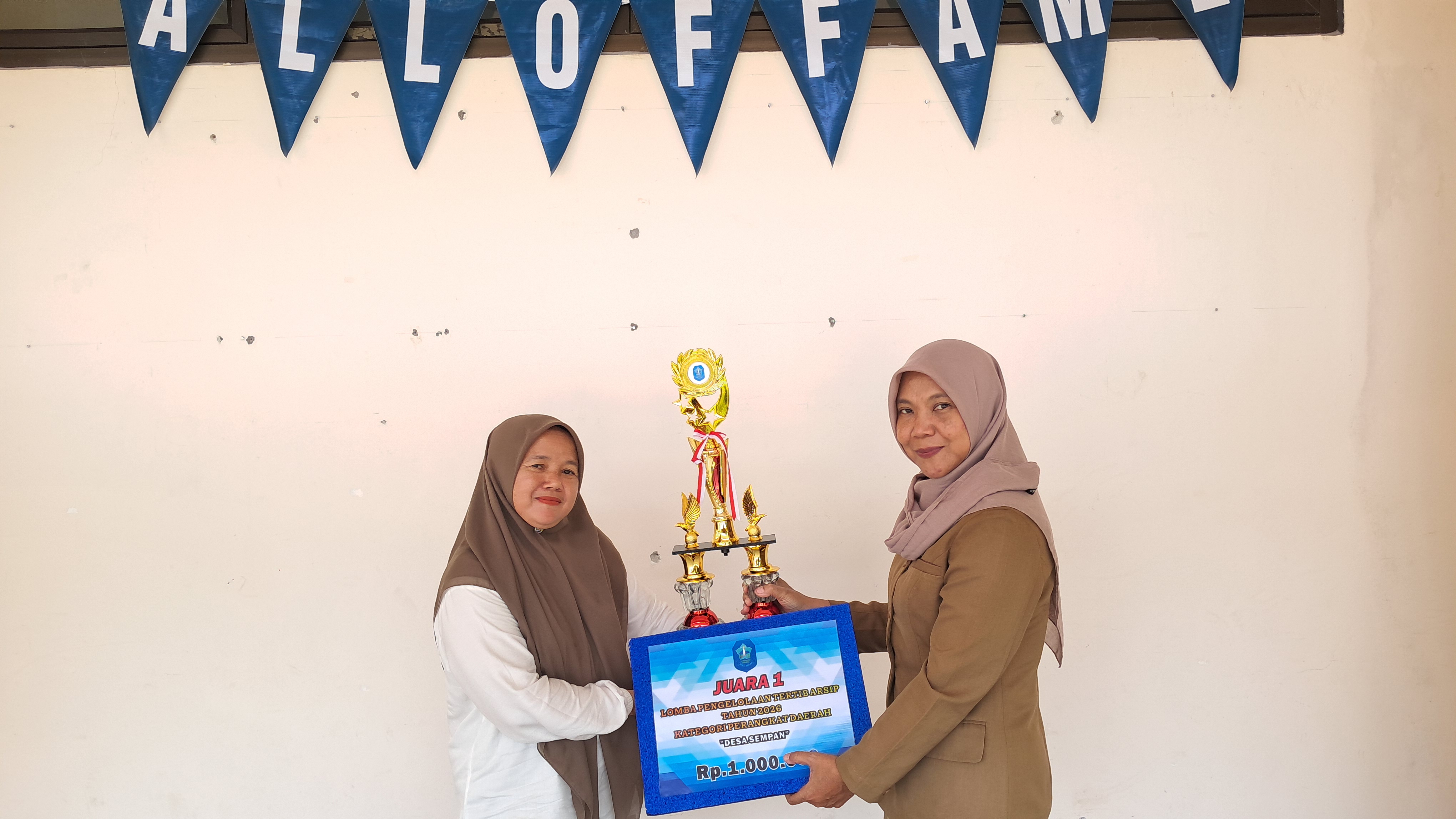 Desa Sempan Meraih Prestasi Juara 1 Lomba Arsip Tingkat Kabupaten Bangka